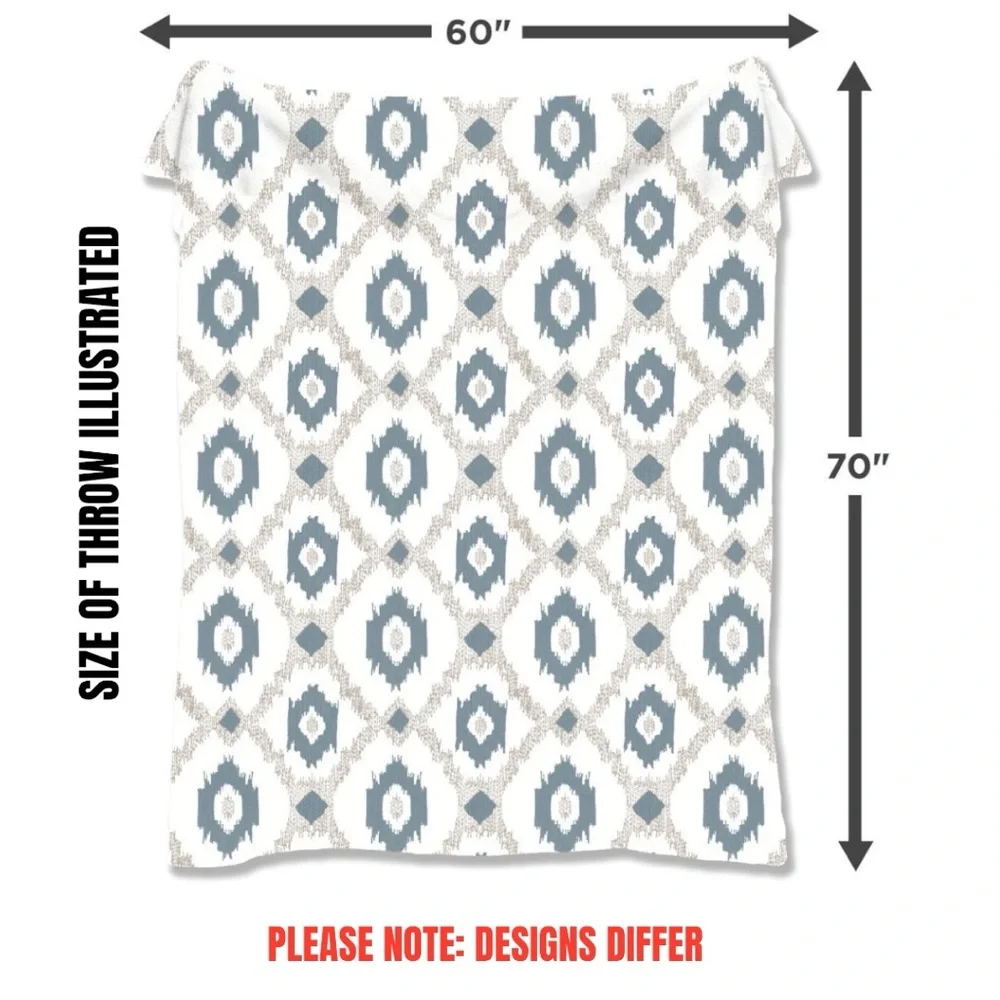SAMUEL CHECK - SUPER SOFT OVERSIZED LOUNGE THROW, 60”x70”. BRAND NEW!